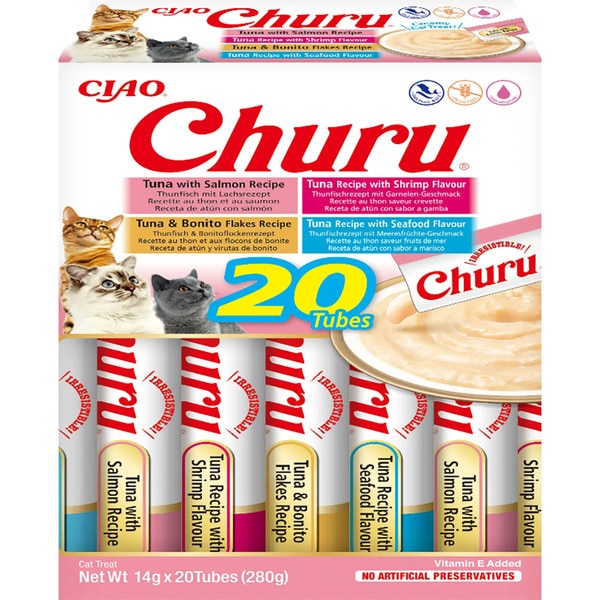 Churu Cat Variedades ATUN-20Tubos.Caja Rosa.DESCATALOGADO