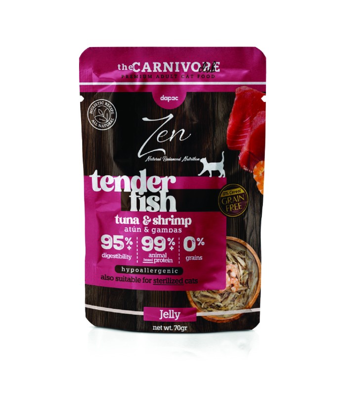 Zen Tender Fish - Atún &amp; Gambas en gelatina 70gr.