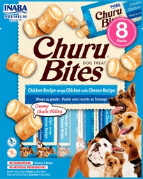 [8859387701350] CHURU DOG BITES RECETA POLLO Y QUESO CAJA 8uds.DESCATALOGADO