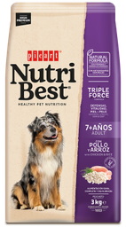 [8436011152018] NUTRIBEST ADULT 7+ YEARS CHICKEN &amp; RICE  3KG