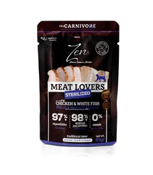 [8437008255552] Zen Cat Pouches Fish Lovers Sterilized Pescado Blanco y Pavo 85 gr